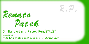renato patek business card